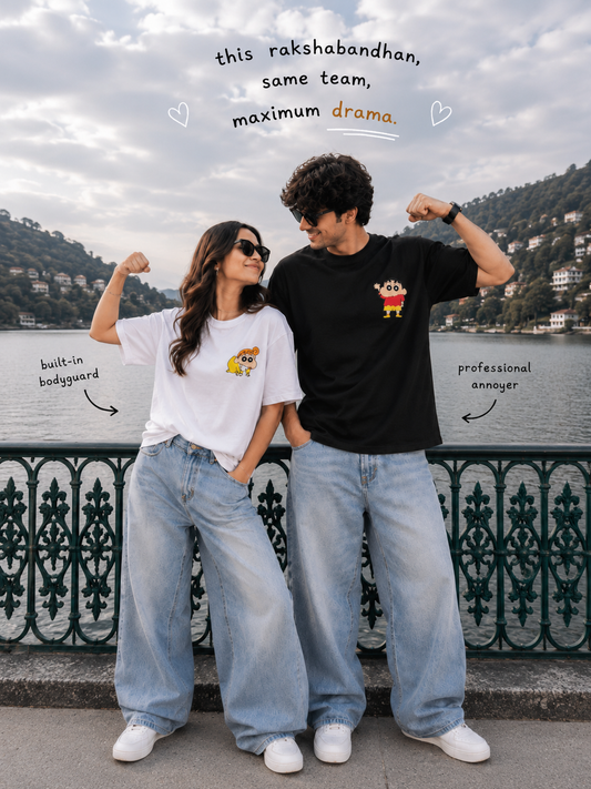 Shinchan & Himawari Sibling T-Shirts